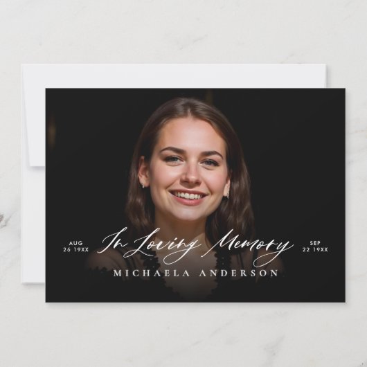 Liefdevolle herinnering Viering van het leven / be Bedankkaart (Achterkant)