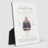 Liefdevolle Herinneringsscriptie & Foto-herdenking Fotoplaat (Zijkant)