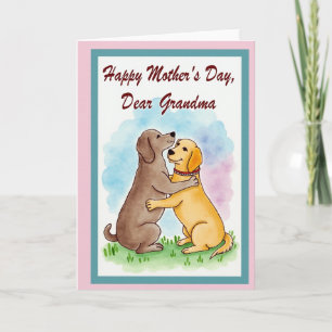 Liefdevolle Hond Oma Dag Kaart