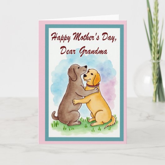 Liefdevolle Hond Oma Dag Kaart (Voorkant)