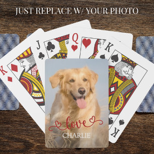 Liefdevolle Hondenfoto Persoonlijk Pokerkaarten