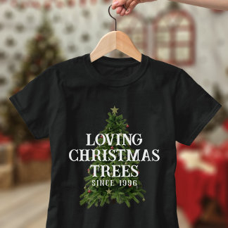 Liefdevolle kerstbomen sinds aangepaste jaar T-shi T-shirt