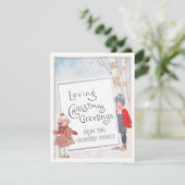 Liefdevolle Kerstgroeten Custom Kinderen Feestdagenkaart (Staand voorkant)