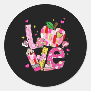 Liefdevolle leraren Lesgeven is een kwestie van ha Ronde Sticker