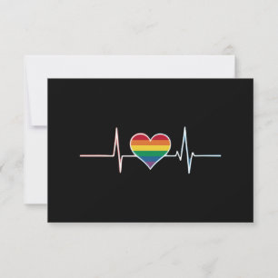 Liefdevolle LGBT Gay Pride Hartslag Lesbische Homm Bedankkaart