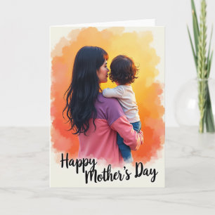 Liefdevolle Moeder Kind Kunstkaart Kaart