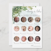 Liefdevolle of Arbeid Groen Baby shower Spel Kaart (Voorkant)