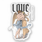 Liefdevolle Omhelzing – Illustratie van Romantisch Sticker (Voorkant)