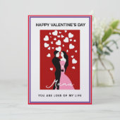 Liefdevolle Paar Gepersonaliseerde Jubileum Valent Feestdagenkaart (Staand voorkant)