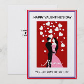 Liefdevolle Paar Gepersonaliseerde Jubileum Valent Feestdagenkaart (Voorkant / Achterkant)