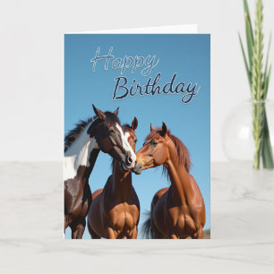 Liefdevolle paarden-vriendschapskaart kaart