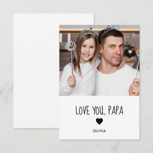 Liefdevolle papa fotocard kaart (Voorkant / Achterkant)