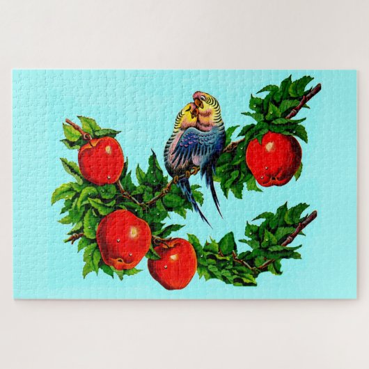 liefdevolle paraketten legpuzzel (Horizontaal)