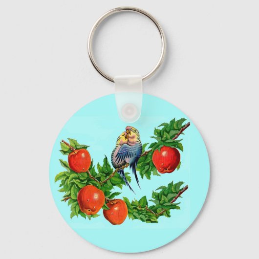 liefdevolle paraketten sleutelhanger (Voorkant)