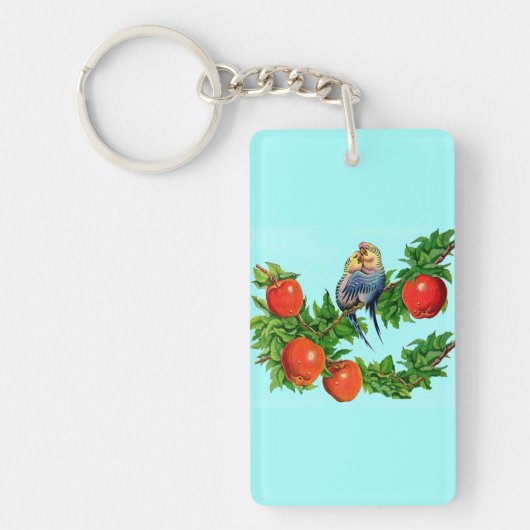 liefdevolle paraketten sleutelhanger (Voorkant)