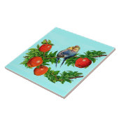 liefdevolle paraketten tegeltje (Zijkant)