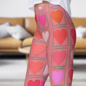Liefdevolle roze Valentijnse liefde Pattern Leggings