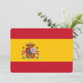 Liefdevolle uitnodigingen met vlag van Spanje (Staand voorkant)