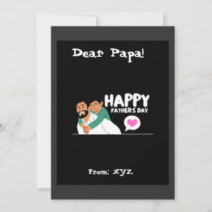 Liefdevolle Vader Zoon Omhels Ontwerp Vakantie kaa Kaart