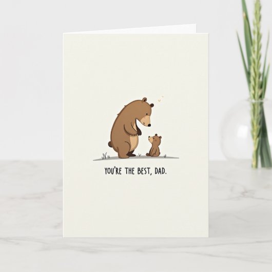 Liefdevolle Vaderdag-schetskaart Kaart (Voorkant)