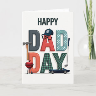 Liefdevolle Vaderdag Symbolen Kaart