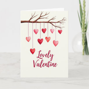 Liefdevolle Valentijnshartenkaart Kaart