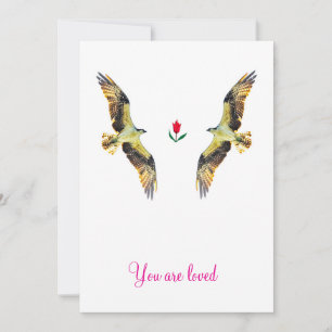 Liefdevolle vogels. visarend kaart