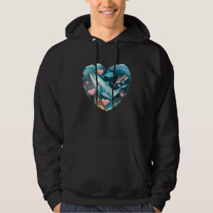 Liefdevolle Walvis Oceaan Zee Idee Mannen Jongens Hoodie