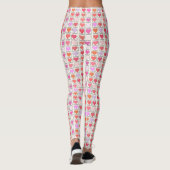 Liefdevolle witte Valentijnse liefde Patroon Leggings (Achterkant)