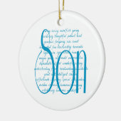 Liefdevolle woorden voor de zoon keramisch ornament (Links)