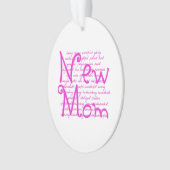 Liefdevolle woorden voor een nieuwe moeder ornament (voorkant)