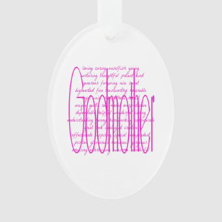 Liefdevolle woorden voor een peetmoeder ornament