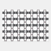 Liefdevolle zwarte zwanen inpakpapier vellen (Voorkant)