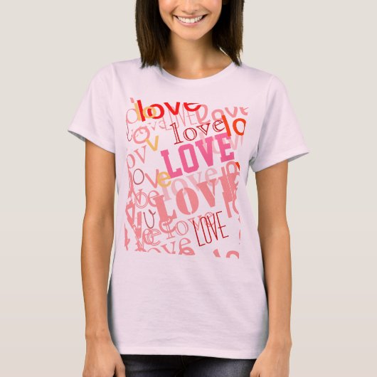 liefdewoordtypografie t-shirt (Voorkant)