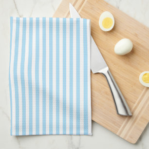 Liefelijk Elegant Poederblauw en Wit Gestreept Theedoek