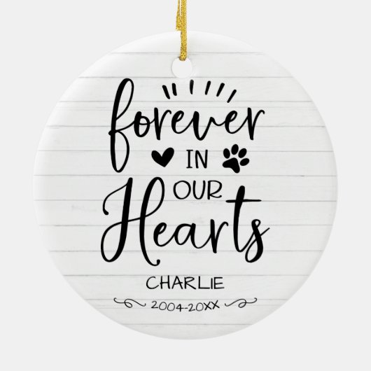 Liefelijk Rustiek Boerderijhuis Huisdier Herdenkin Keramisch Ornament (Achterkant)