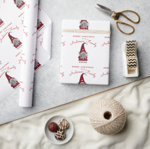 Liefelijke Landelijke Prettig Kerstmis Familie Kab Cadeaupapier