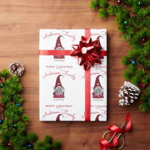 Liefelijke Landelijke Prettig Kerstmis Familie Kab Cadeaupapier