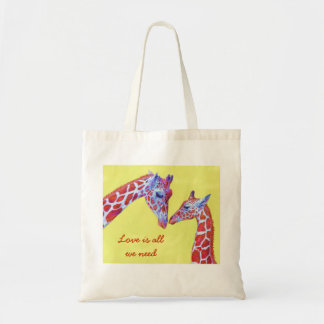 liefhebbende giraffen tas
