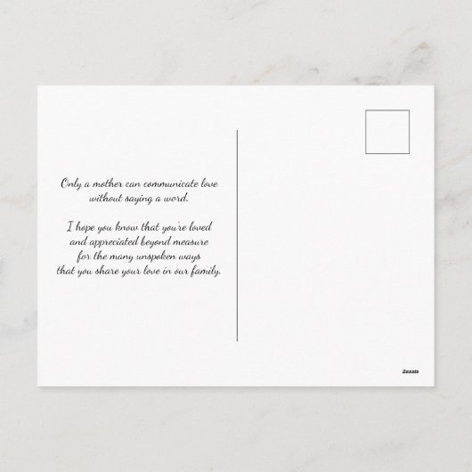 liefhebbende moeder en kinderen feestdagenkaart (Achterkant)