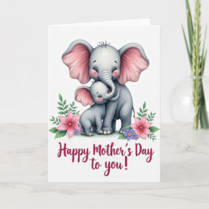 Liefhebbende Olifanten Familiekaart Kaart