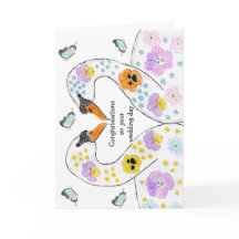 Liefhebbende zwanen Gefeliciteerd met jullie trouw