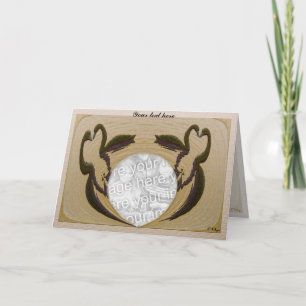 Liefhebbende zwanen kaart