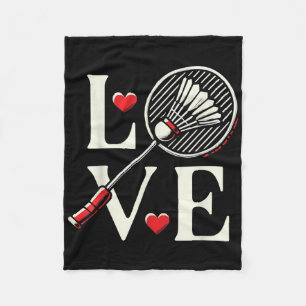 Liefhebber Badminton Speler Hart Racket Shuttle Fleece Deken