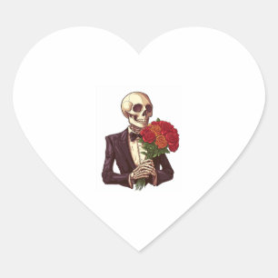 Liefhebber Botten � Grappig Romantisch Skelet Hart Sticker