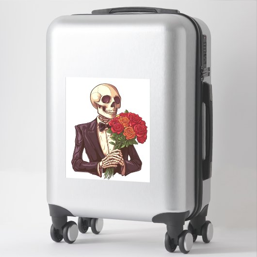 Liefhebber Botten - Grappig Romantisch Skelet Sticker (Koffer)