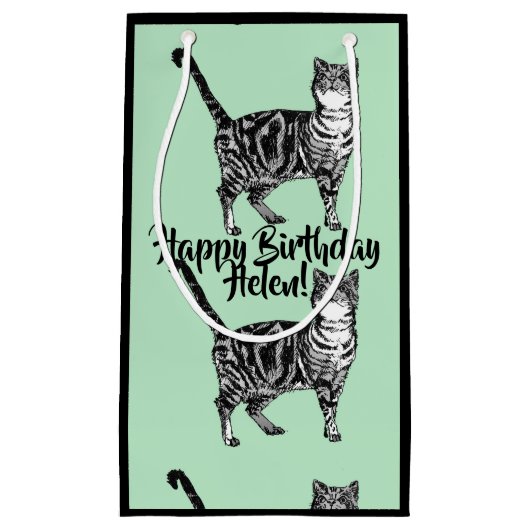 Liefhebber Cadeautas Mint Tabby Kat dierentuin Boo (Voorkant)