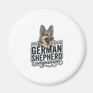 Liefhebber Duitse Herdershond Vintage Gravure Hond Magneet