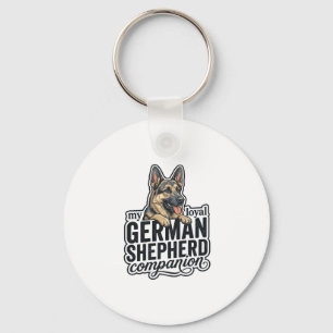 Liefhebber Duitse Herdershond Vintage Gravure Hond Sleutelhanger