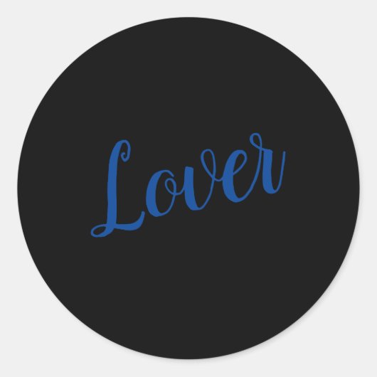 Liefhebber Eenvoudig Woord Classic Ronde Sticker (Voorkant)